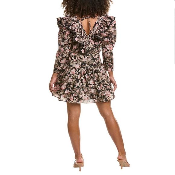 St. Roche The Hatfield Mini Dress Gathered Skirt, V-Neck, Ruffle. Size 2. NWT! - Picture 2 of 11